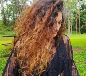 Juliana Hamon in the forest