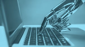 robot typing