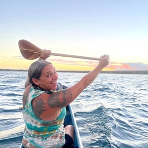 Allison Chaney paddling